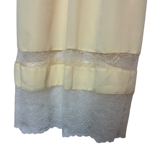 Aritzia Slip Dress Midi Lace Trim Yellow Size Little Moon - Picture 13 of 15